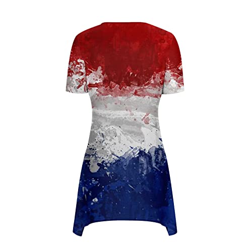 Graphic T Shirts For Women Women's Usa July 4Th Summer Tops Short Sleeve Shirts American Flag Camouflage Print Tunic Tops Tees T-Shirt Tshirt Blouse Dark Blue M #TOP5