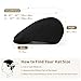 Men's Adjustable Newsboy Hat Classic Flat Gatsby Cabbie Ivy Cap for Golf Driving Winter Black
