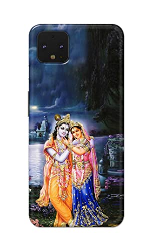 Image of Printed Hard Back Cover Case for Google Pixel 4 Back Cover (Radha Krishna) -1803