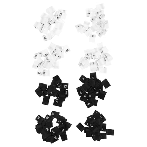 Didiseaon 800 piezas Etiquetas de Tallas para Prendas Lavables con Números Claros para Coser Vestidos Camisas y Pantalones Etiquetas de Tela Plegadas Antialérgicas Fácil Uso y Organización