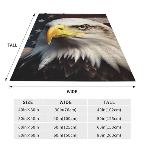 Couverture aigle pour canapé en flanelle de microfibre douce 152x127 cm - 5