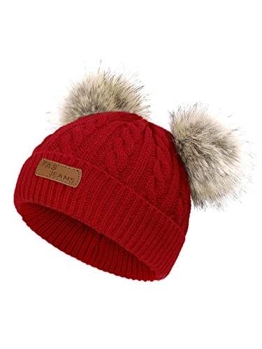 PONCEAU Wintermütze Baby Kinder - Dicke Warme Weiche Mütze...