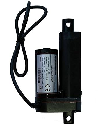 WindyNation 2 Inch 2inches Stroke Linear Actuator 12 Volt 12V 225 Pounds lbs Maximum Lift