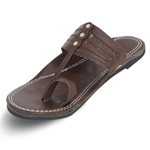 Image of DFR Ethnic Sandals For Boys Men, Comfortable Men's Rajasthani Slipper Chappals
