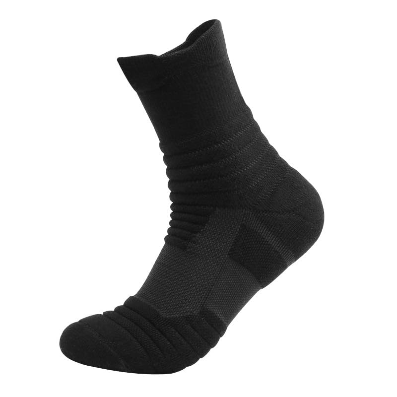 6 Pairs Men's Athletic Crew Socks Cushion Running Quarter Socks for Men Workout Wicking Socks4