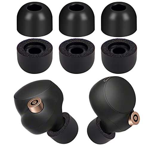 Almohadillas de espuma viscoelástica para Sony WF-1000XM4, almohadillas de repuesto para Sony ar Piece almohadillas de espuma para WF-1000XM3 WF-SP900 WI-1000X WF WI XBA Series Fit funda de carga M (3