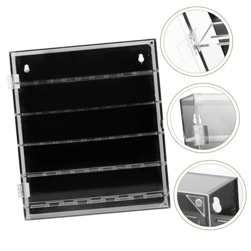 Caja organizadora para monedas con cápsulas transparente negra miniatura 5