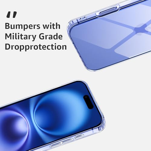Image of Amozo for iPhone 16 Plus Back Case Cover |Ultra Hybrid Camera and Drop Protection Back Case Cover for iPhone 16 Plus - (Polycarbonate|Clear)