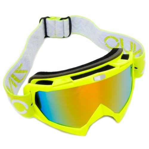 ZJNUO Dirt Bike ATV Goggles Motorcycle Off Road Motocross Riding Racing MX UTV Goggles Windproof Dustproof Scratch Resistant Anti UV Goggle for Adults Men Women and Youth