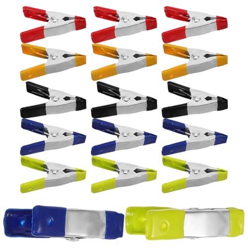 Beaupretty 25pcs Small Metal Spring Clamps Set, Assorted Color Multi-purpose Hand Clamps for Crafts, Woodworking, Garden, and DIY Projects, Heavy Duty Clamping Tools for Home and Workshop Use