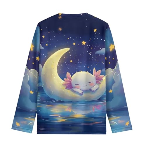 Image of Long Sleeve Shirts for Girls Casual Crewneck Tops Fall Winter Outfits for 3-16 Years Old