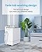 KUPPET Compact Twin Tub Portable Mini Washing Machine 26lbs Capacity, Washer(18lbs)&Spiner(8lbs)/Built-in Drain Pump/Semi-Automatic (White&Gray)