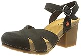 Sandalia de cuero de tacón Art Soho, Sandalia con talón Mujer, Black, 39 EU