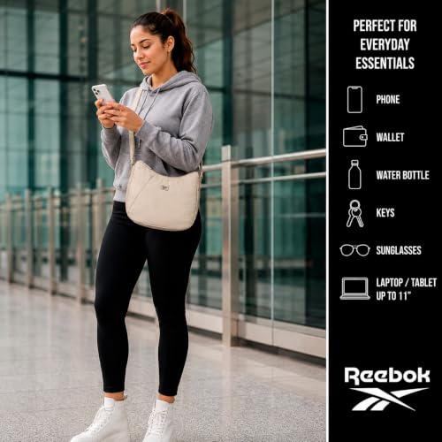 Image of Reebok Womens Crossbody Bag - Lightweight Stylish Nylon Quilted and Non-Quilted Everyday Crossbody Sling Bags for Women