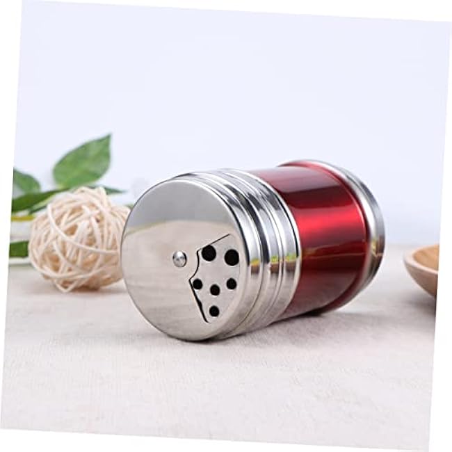 3pcs Stainless Steel Seasoning Spice Containers for Sugar Pepper and Seasoning for Kitchen and Outdoor Bbq Use Random Color