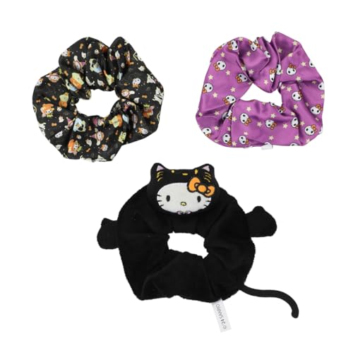 Chouchous Halloween Hello Kitty anti-casse pour attacher les cheveux épais sans douleur