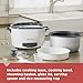 BLACK+DECKER Rice Cooker 6-Cup (Cooked) with Steaming Basket, Removable Non-Stick Bowl, White