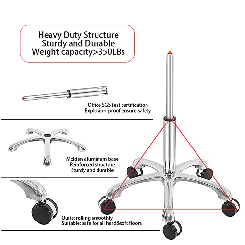Saddle Stool Chair with Back Ergonomic Rolling Esthetician Seat for Salon Tattoo Shop Spa Facial lash Home Dentist Clinic Esthetician Chair(with Back Support, Black)