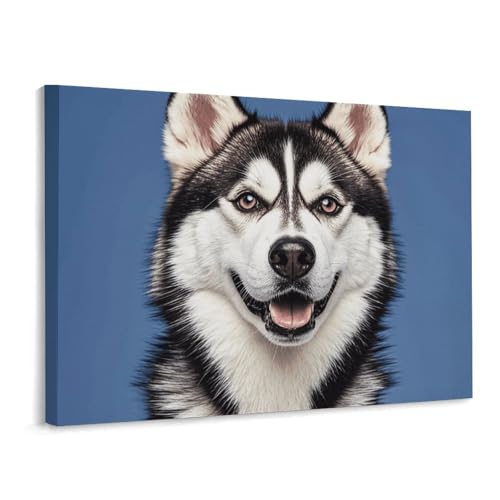 Toile husky 40x30cm solution idéale pour décorer un mur vide à Noël