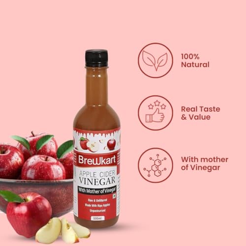 Image of Natural Apple Cider Vinegar with Mother - Raw, Unfiltered & Unrefined | 500ml