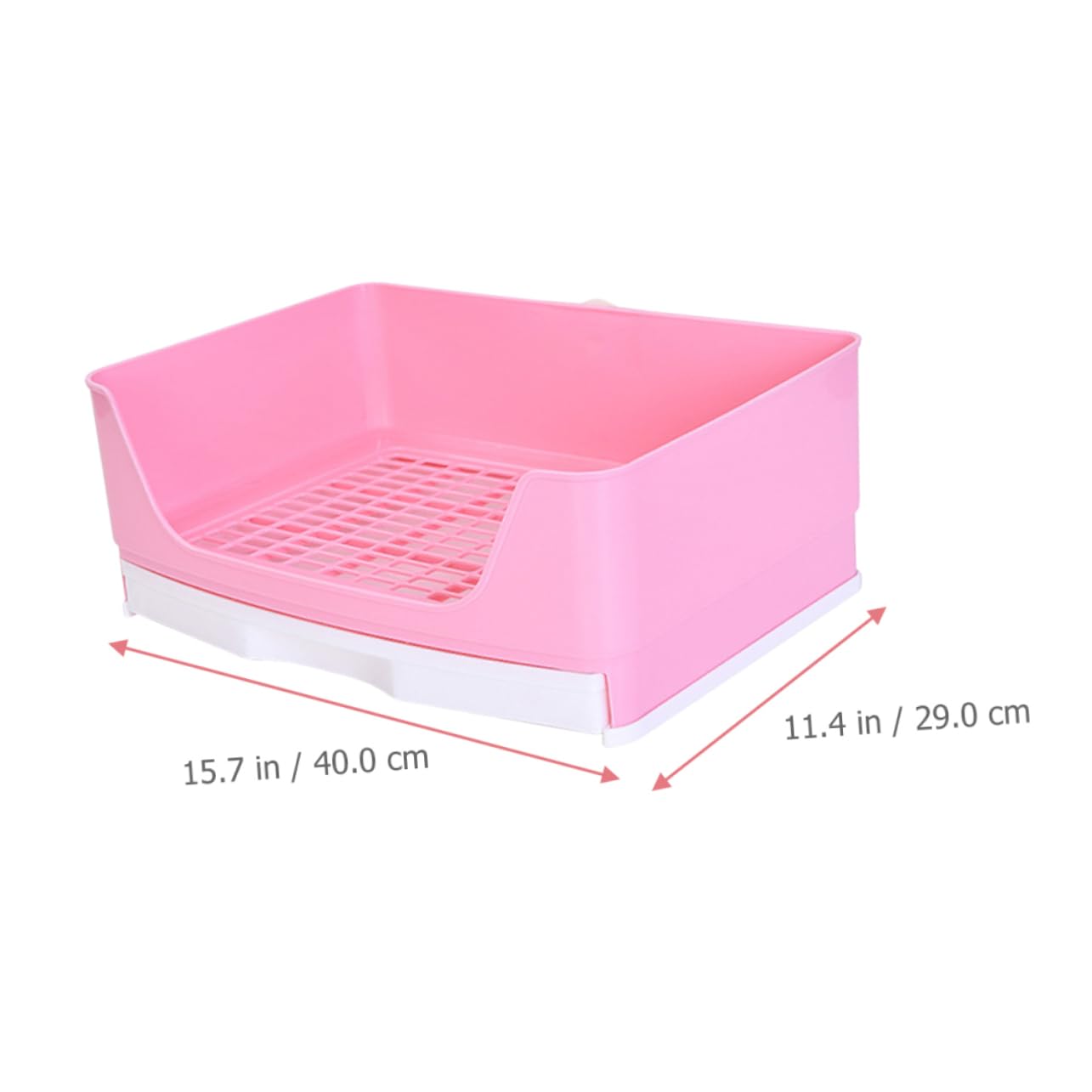 Toilette per Coniglio Cassetto, Plastica Rosa, Antiodore | Lettiera per Coniglio Nano, a Perdite, per Coniglio e Criceto, Uso in Salotti e Parchi