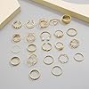 ZOPJUMA 22 pcs Bague Femme Acier Inoxydable Bague,Empilables Bague Phalange Ensemble,pour Les Femmes Knuckle Midi Rings #1