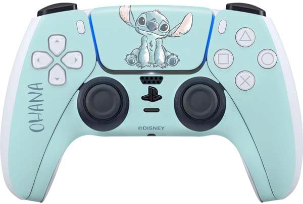 Skinit Decal Gaming Skin Compatible with PS5 Controller - Officially Licensed Disney Lilo and Stitch Face Expression Pattern Design