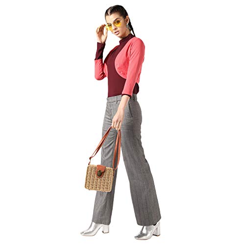 Image of PepTrends Solid Cotton Knitted Short Shrug with Front Open