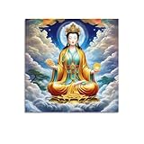 WALS Buddhismus-Poster Zazen Buddha 1, dekorative Leinwand, 