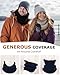 Winter Neck Warmer for Men Women Ski Neck Gaiter Scarf Thick Lined Windproof Scarves Navy