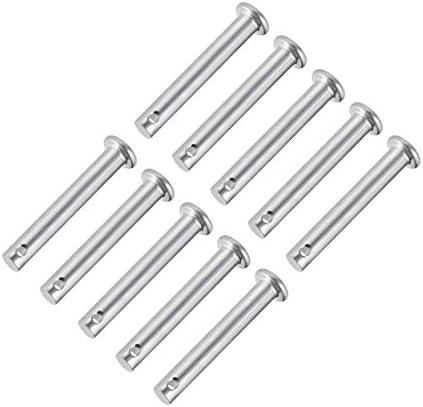 sourcing map Single Hole Clevis Pins,5mm x 40mm Flat Head Zinc-Plating Steel 10 Pcs