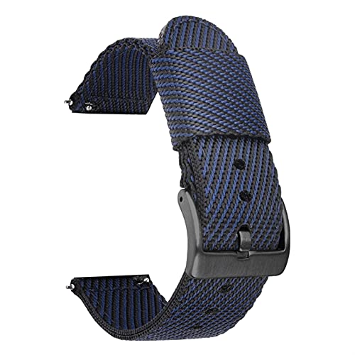 Bracelet de montre en nylon robuste avec boucles en acier brossé