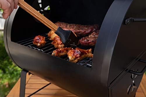 Amazon Basics Charcoal Grill - Compact Size, Tabletop Grill and Side Fire Box, Black