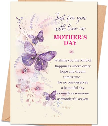 uugtcard Mothers Day Card, Mother's Day Card Gift for Mom from Daughter