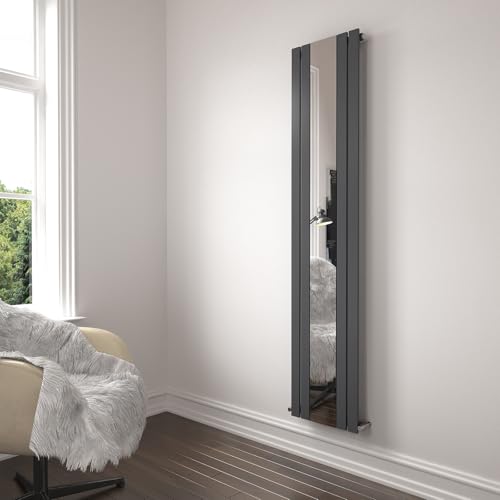 iBathUK Regency Horizontal Column Radiator, Double Panel, 600x785mm Slim Radiator, Wall Mounted for Bathroom,Kitchen,Living Room- White