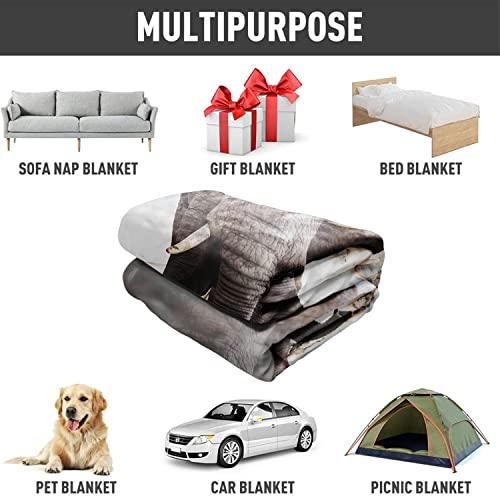 Sxchen 60"X80" Blankets Plush Sofa Bed Throw Elephant Marbled #TOP4