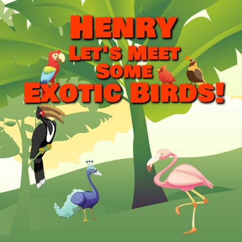 Henry Let’s Meet Some Exotic Birds!: Personalized Kids Books with Name - Tropical & Rainforest Birds for Children Ages 1-3