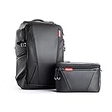 [2-in-1-Tasche & schneller Zugriff]: Die Haupttasche und die integrierte Tasche passen zusammen und eignen sich für verschiedene Szenarien: Rucksack, Umhängetasche, Gürteltasche. Spezieller Platz für Kameras, Objektive, Drohnen, Laptop mit 15,6 Zoll / 16 Zoll MacBook, Stabilisatoren usw.; effizienter und schneller Zugriff ermöglicht es, die Kamera und die integrierte Tasche schnell zu entfernen.