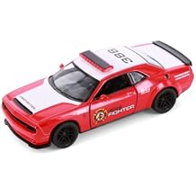 2023 Challenger SRT Demon 170 Firefighter Edition, Red - 5461DPR - 1/40 Scale Diecast Model Car