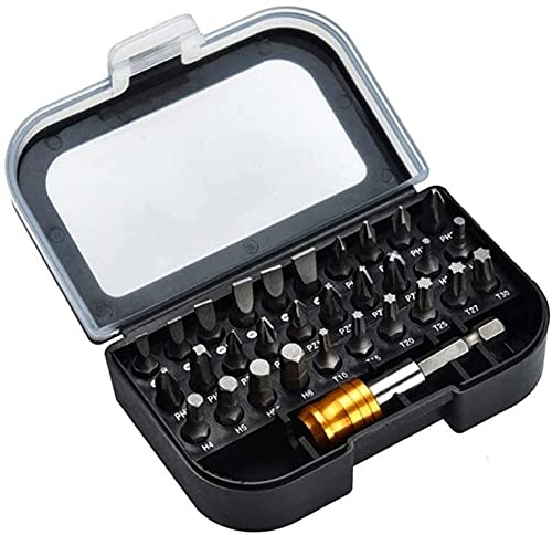 Bits de destornillador de 31 piezas con adaptador hexagonal para bricolaje doméstico