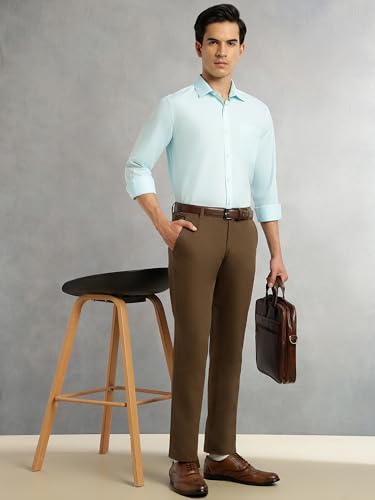 Image of Thomas Scott Men's Regular Fit Formal Shirt | 100% Cotton Long Sleeve | Spread Collar Abstract Printed Shirt for Men (Available in Plus Size)