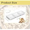 3 Compartment Serving Tray with Dipping Sauce Sections Durable Platter for Desserts, Snacks, Appetizer, Party, 14-Pack