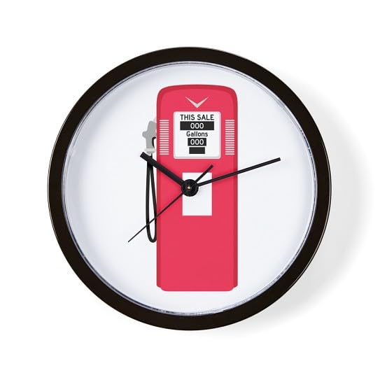 CafePress Gas Pump 10' Wall Clock for Livingroom, Kitchen, or Office