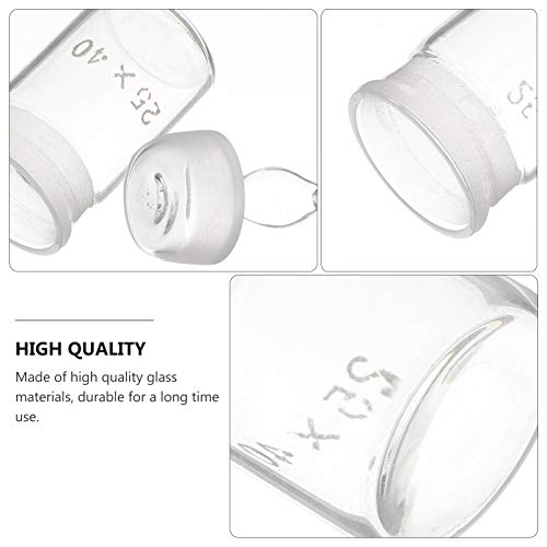 ULTECHNOVO 2Pcs Pesando Garrafa Com Rolha Esmerilada Intercambiáveis 25 * 40Mm