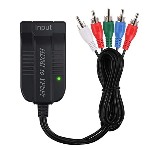 LiNKFOR HDMI to Component Converter Scaler with 60cm 1080P YPbPr Cable HDMI to YPbPr Converter Convert hdmi to Component HDMI to Video Converter HDMI to 5RCA RGB Converter