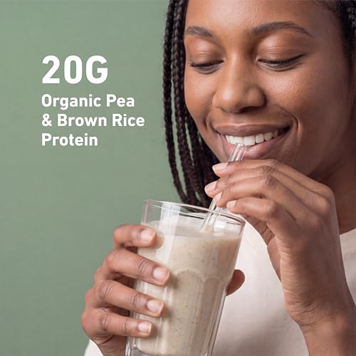 Image of Isopure Plant-Based Protein Powder - 20g Organic Pea and Rice Protein with a Complete Amino Acid Profile - Supports Muscle Recovery & Lean Nutrition, Vanilla, 20 Servings