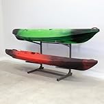 Teal Triangle Freestanding Kayak Storage Rack - Storage Rack for 2 Kayaks or Canoes - Premium Kayak Stand for Outdoor and Indoor - Adjustable Kayak Holder and Canoe Storage Stand