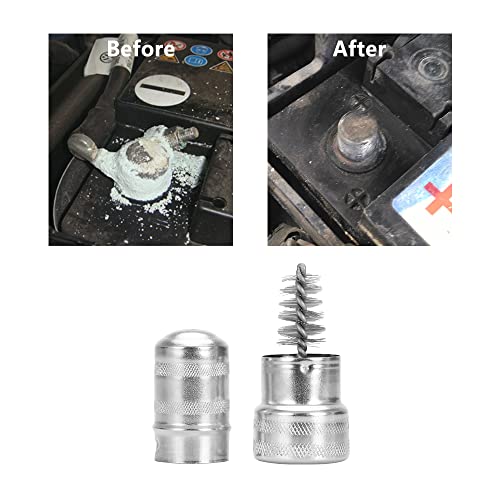 Image of 12 in 1 Battery Terminal Cleaner Kit - Must Have Tool Best for Extend Car Marine Battery Life with 10PCS Fiber Washers Protector and 2PCS Cleaning Brush