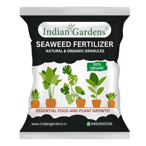 Image of Indian Gardens - Seaweed Fertilizer 10 Kg | Organic Seaweed Extract | Plant Growth Booster, Root Enhancer & Flowering Booster | For Indoor, Outdoor & All Plants