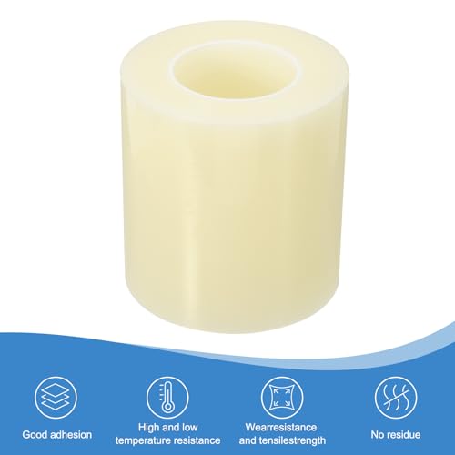 Image of PATIKIL Removable Protective Film Tape, 6 Inch x 656 ft PE Surface Protective Scratch Film Tape Roll for Furniture Electrical Appliances Plastic Hardware High Stickiness Clear